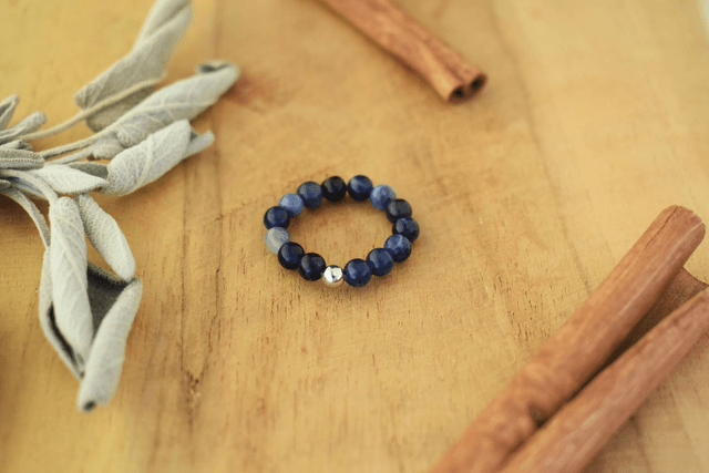 Bague Litho – Sodalite : Clarté mentale & Éveil 