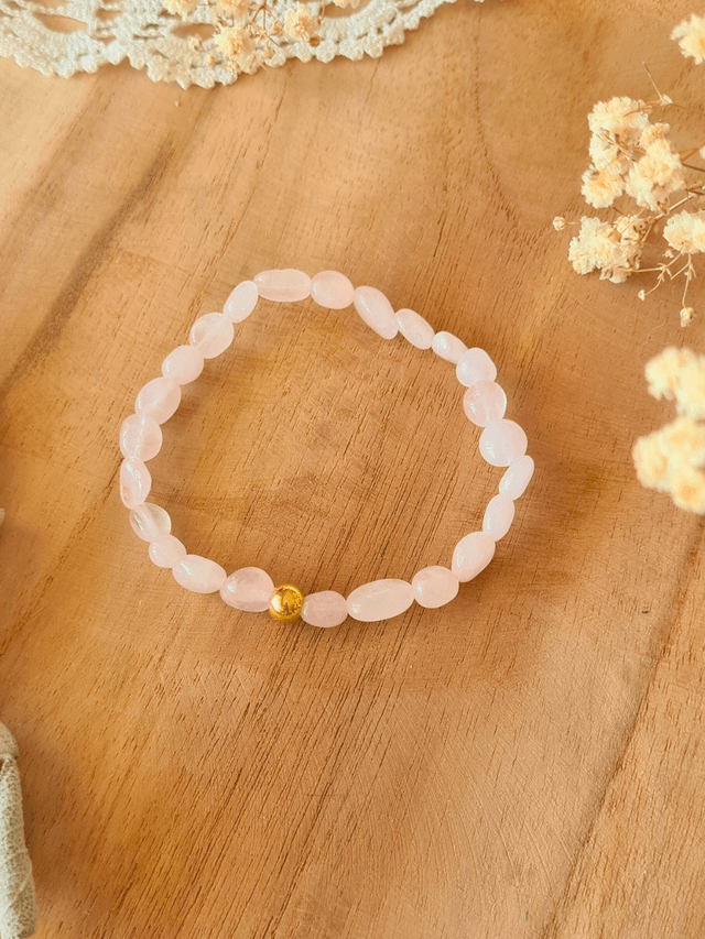 Bracelet Astéria Quartz rose - Amour