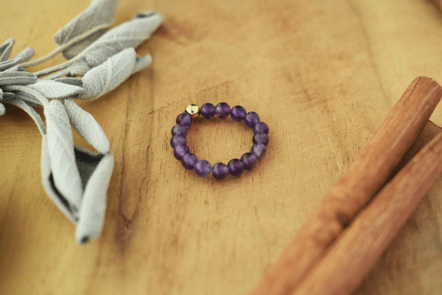 Bague Litho – Améthyste : Apaisement & Connexion spirituelle