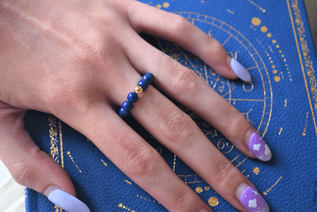 Bague Litho - Lapis-Lazuli : Introspection